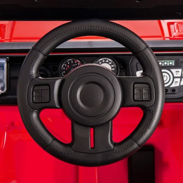 Voiture Électrique 12V Enfants avec Télécommande Affichage Batterie Roues à Bande de Roulement Démarrage Doux 3 Vitesses Rouge