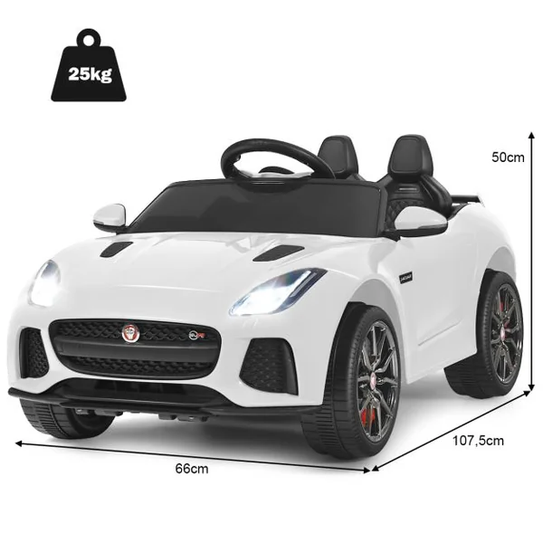 Voiture Électrique 12V pour Enfants 3-8 Ans avec Télécommande 2.4G Suspension à Ressorts et 2 Portes Verrouillables 5 Couleurs