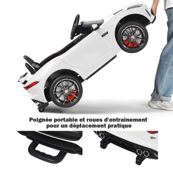Voiture Électrique 12V pour Enfants 3-8 Ans avec Télécommande 2.4G Suspension à Ressorts et 2 Portes Verrouillables 5 Couleurs