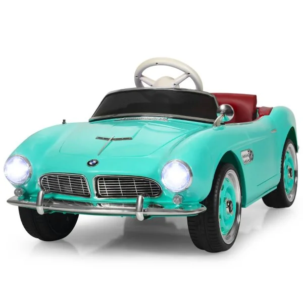 Voiture Électrique pour Enfants 12V Sous Licence Bmw 507 Télécommande 2,4G Feux Avant/arrière Petites Roues pour Les 3 à 8 Ans Vert