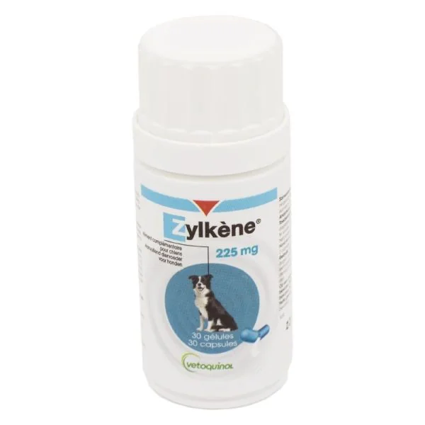 ZYLKENE 225mg - Bte/30 Gélules - Chiens de 10 à 30 kg - Nervosité, Stress