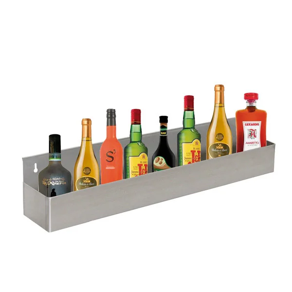 ÉTAGÈRE BAR POUR 8 BOUTEILLES 82x10x15 CM ARGENTE INOX (1 UNITÉ) - Garcia de Pou
