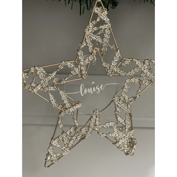 Étoile de Noël personnalisée - Décoration personnalisable avec prénom