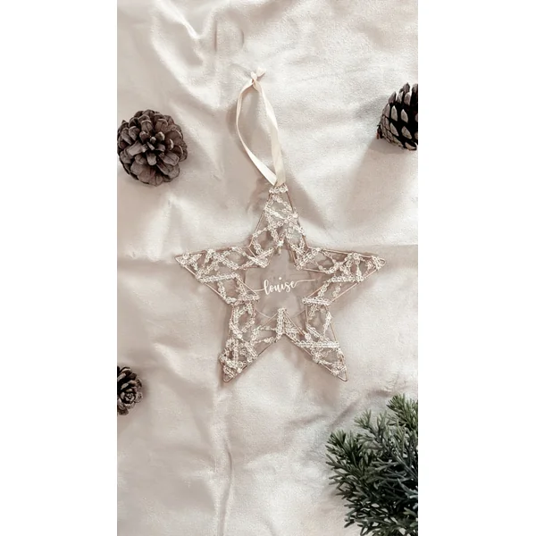 Étoile de Noël personnalisée - Décoration personnalisable avec prénom