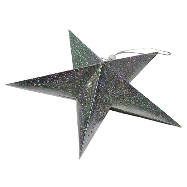 ÉTOILES À PENDRE Ø 45 CM ARGENTE PAPIER (10 UNITÉ) - Garcia de Pou
