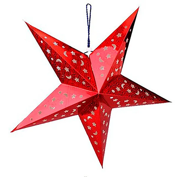ÉTOILES À PENDRE Ø 45 CM ROUGE PAPIER (10 UNITÉ) - Garcia de Pou